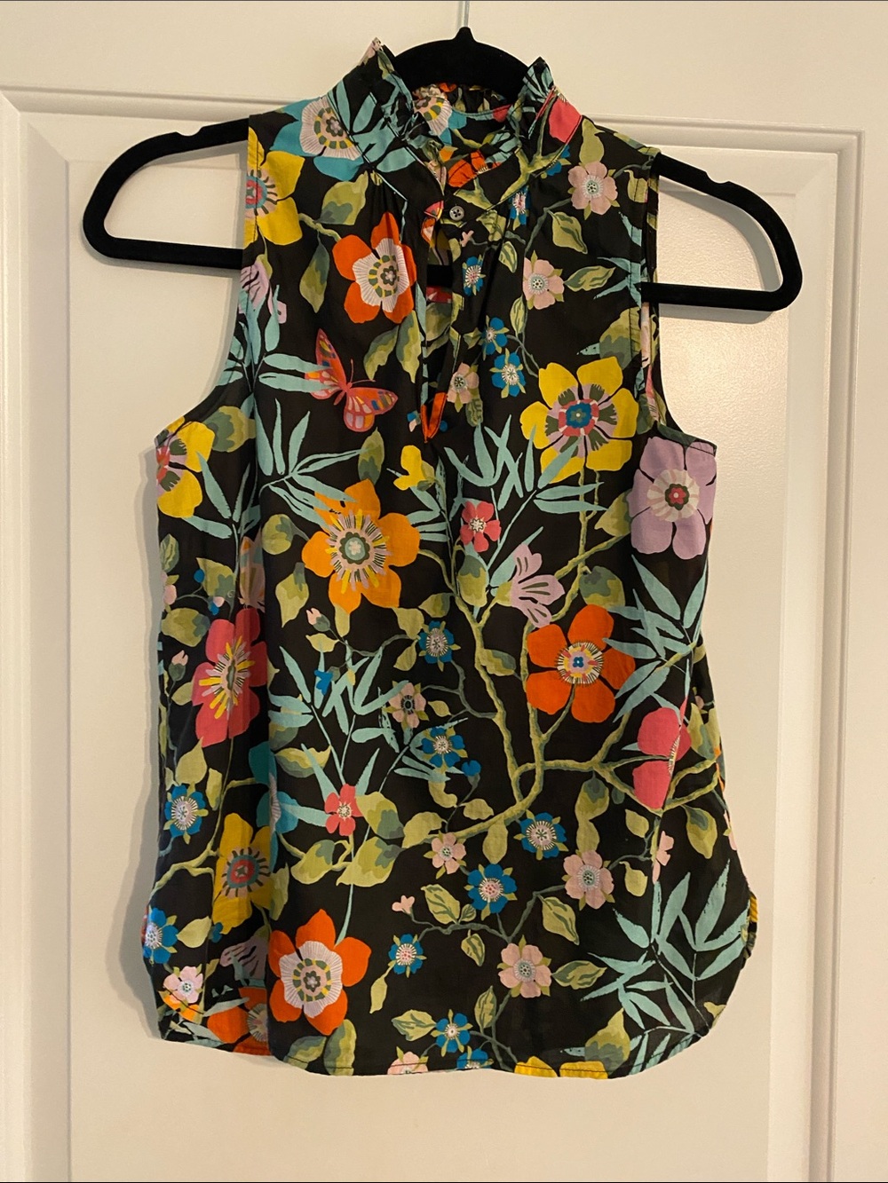 J. Crew Sleeveless Floral Top